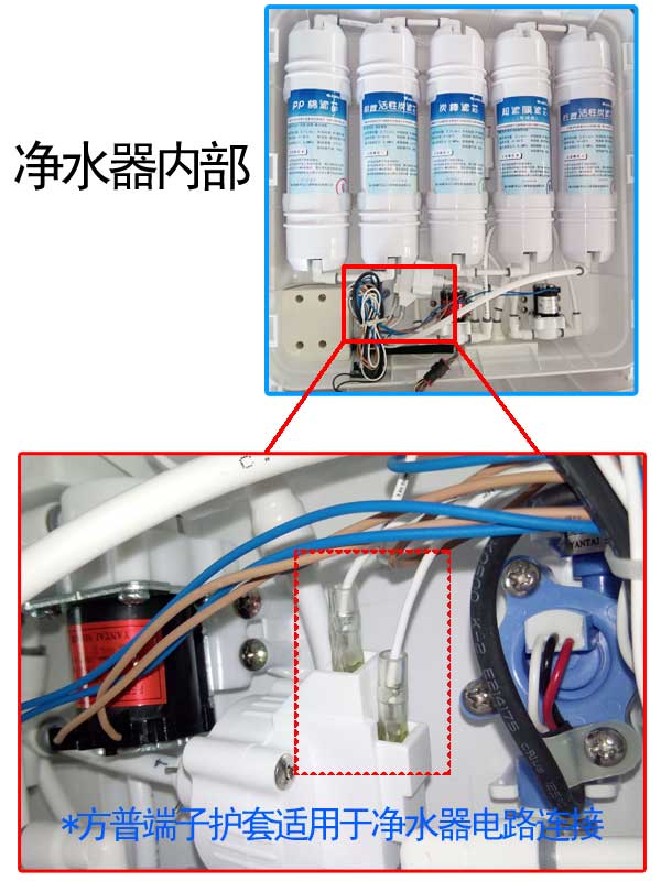 端子护套应用于家庭净水器上的应用